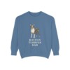 Boston Terrier Dad Sweatshirt, Blue Jean, front view