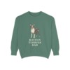 Boston Terrier Dad Sweatshirt, Light Green, front view
