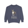 Boston Terrier Sweatshirt, Denim, front view