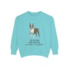 boston-terrier-sweatshirt-humor-chalky-mint Boston Terrier Humor Sweatshirt, Chalky Mint, front view
