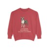 boston-terrier-sweatshirt-humor-crimson Boston Terrier Humor Sweatshirt, Crimson, front view
