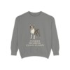 boston-terrier-sweatshirt-humor-grey Boston Terrier Humor Sweatshirt, Grey, front view