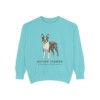 Boston Terrier Latin Sweatshirt, Chalky Mint, front view