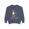 Boston Terrier Latin Sweatshirt, Denim, front view