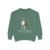 Boston Terrier Latin Sweatshirt, Light Green, front view