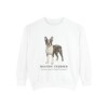 Boston Terrier Latin Sweatshirt, White, front view