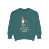 Boston Terrier Mom Sweatshirt, Blue Spruce, front view