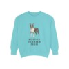 Boston Terrier Mom Sweatshirt, Chalky Mint, front view