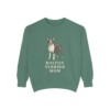 Boston Terrier Mom Sweatshirt, Light Green, front view
