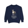 Boston Terrier Mom Sweatshirt, True Navy, front view