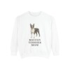 Boston Terrier Mom Sweatshirt, White, front view