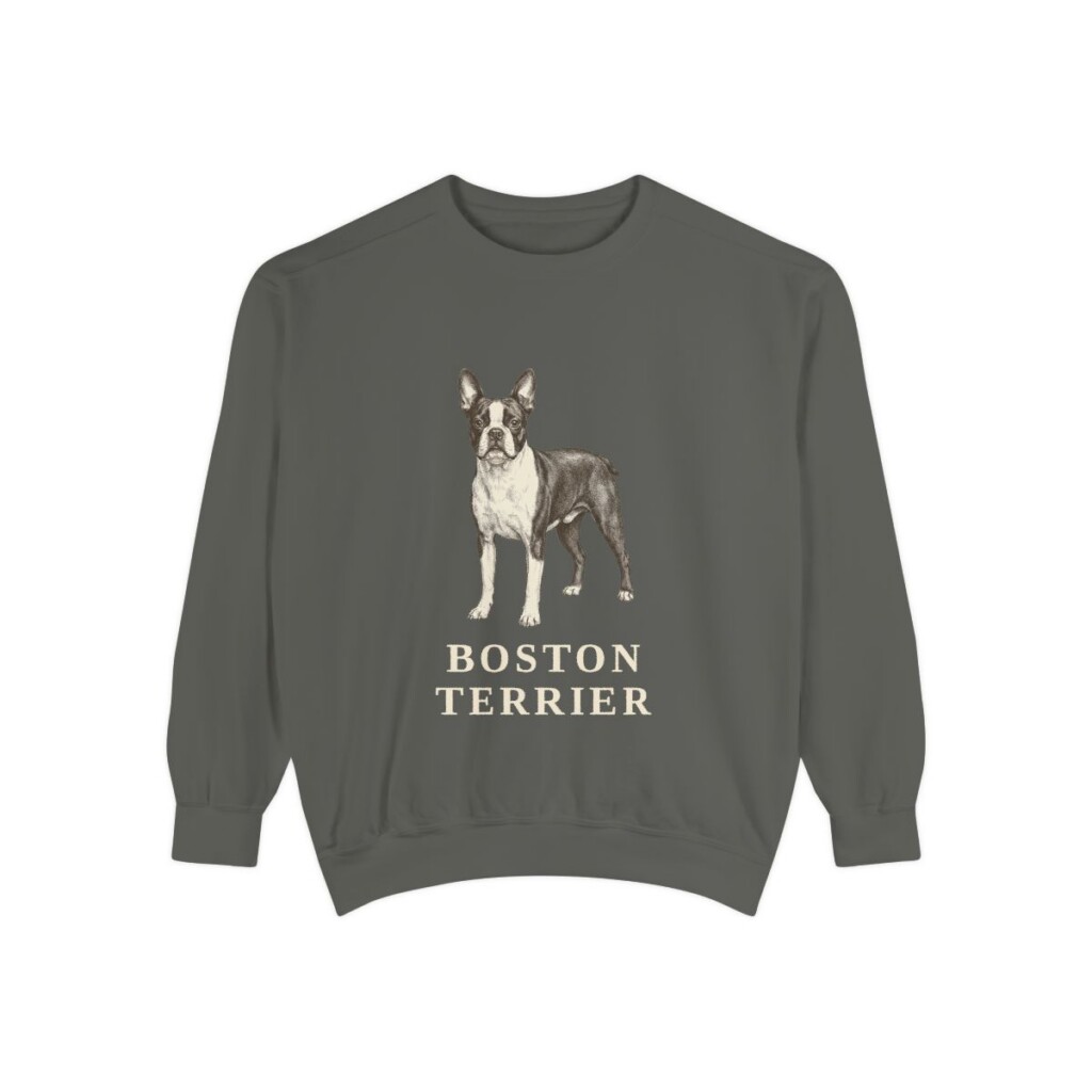 Boston Terrier Sweatshirt, Pepper, front view