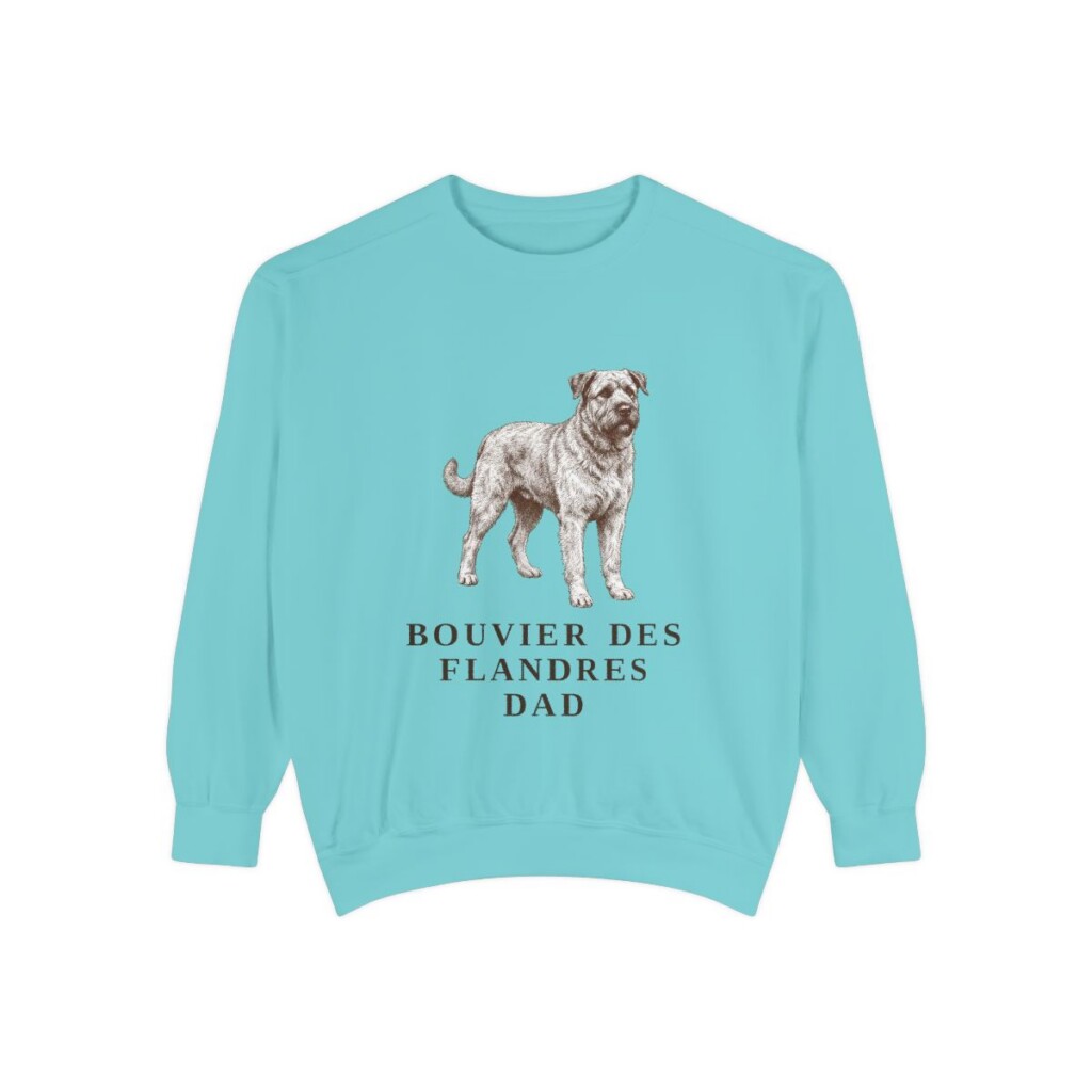 Bouvier des Flandres Dad Sweatshirt, Chalky Mint, front view