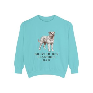 Bouvier des Flandres Dad Sweatshirt, Chalky Mint, front view