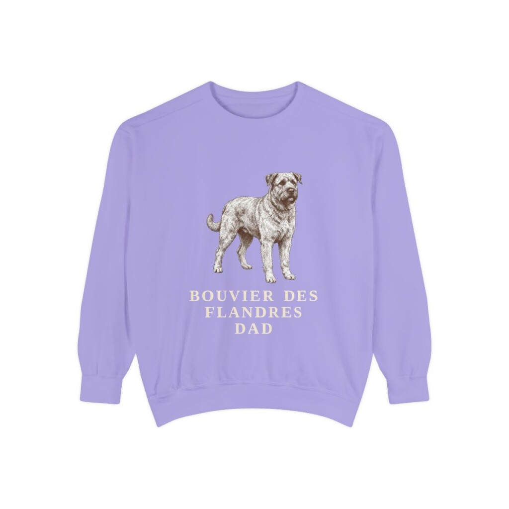Bouvier des Flandres Dad Sweatshirt, Violet, front view