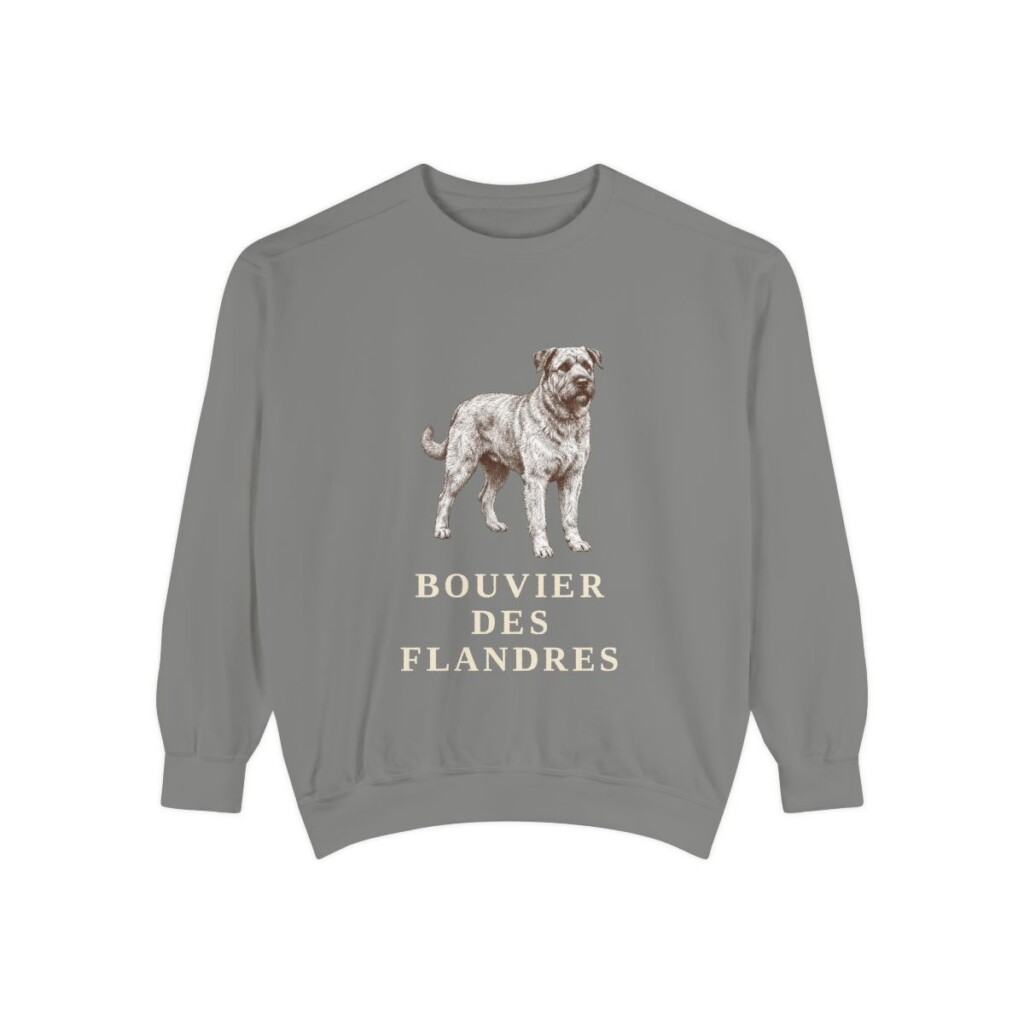 Bouvier des Flandres Sweatshirt, Grey, front view