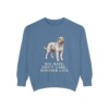 Bouvier des Flandres Humor Sweatshirt, Blue Jean, front view