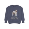 Bouvier des Flandres Humor Sweatshirt, Denim, front view