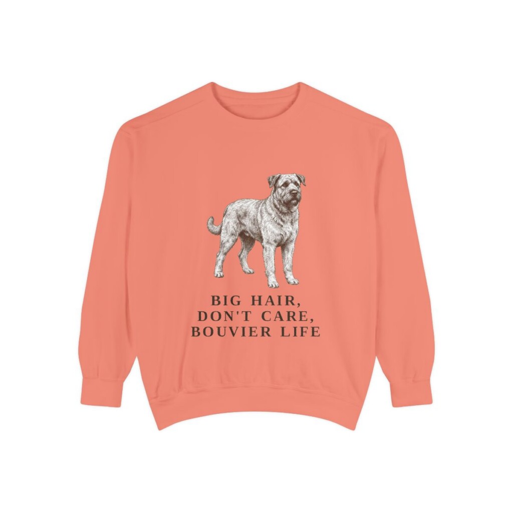 Bouvier des Flandres Humor Sweatshirt, Terracotta, front view