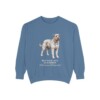 bouvier-des-flandres-sweatshirt-latin-blue-jean Bouvier des Flandres Latin Sweatshirt, Blue Jean, front view