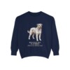 bouvier-des-flandres-sweatshirt-latin-true-navy Bouvier des Flandres Latin Sweatshirt, True Navy, front view