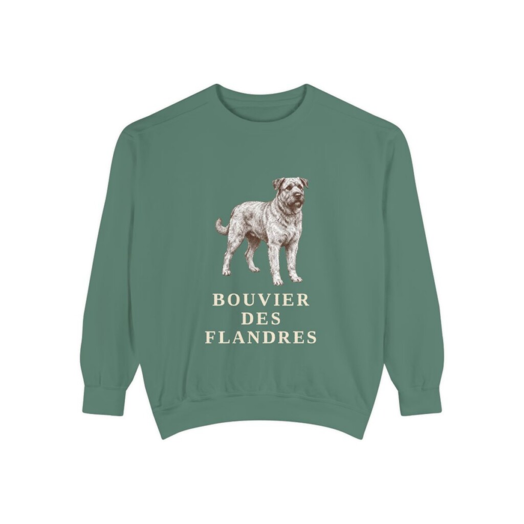Bouvier des Flandres Sweatshirt, Light Green, front view