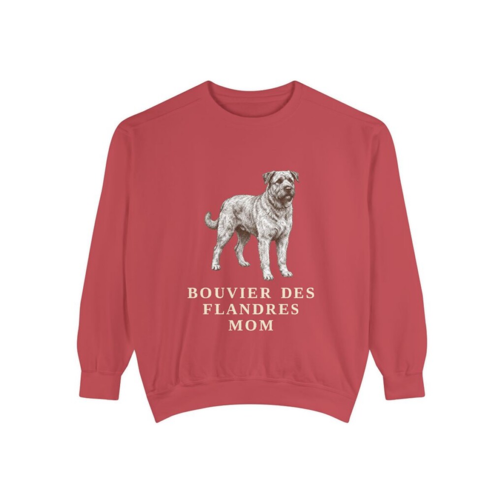 Bouvier des Flandres Mom Sweatshirt, Crimson, front view