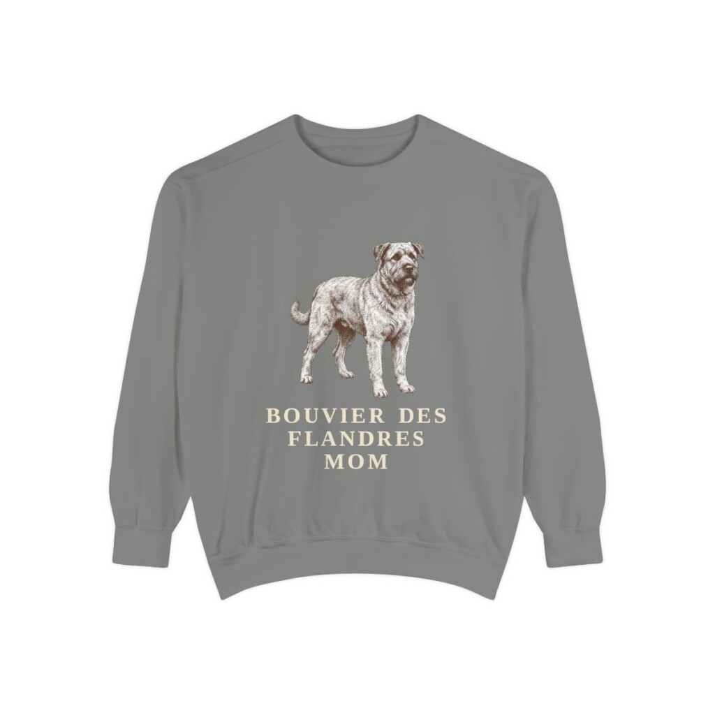 Bouvier des Flandres Mom Sweatshirt, Grey, front view