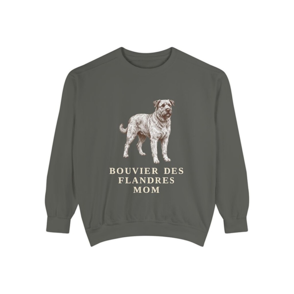 Bouvier des Flandres Mom Sweatshirt, Pepper, front view