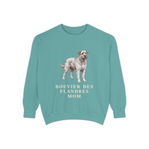 Bouvier des Flandres Mom Sweatshirt, Seafoam, front view