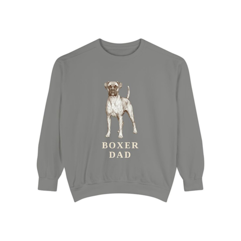 Boxer Dad Sweatshirt, Grey, front view