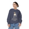 Boxer Humor Sweatshirt, Denim, person 2 front