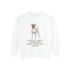 Boxer Humor Sweatshirt, White, front view
