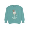 Boxer Mom Sweatshirt, Seafoam, front view