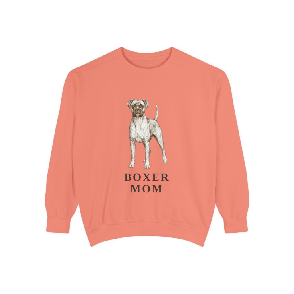 Boxer Mom Sweatshirt, Terracotta, front view