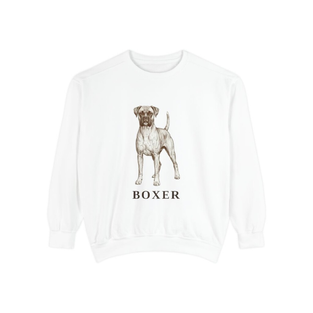Boxer Sweatshirt, White, front view