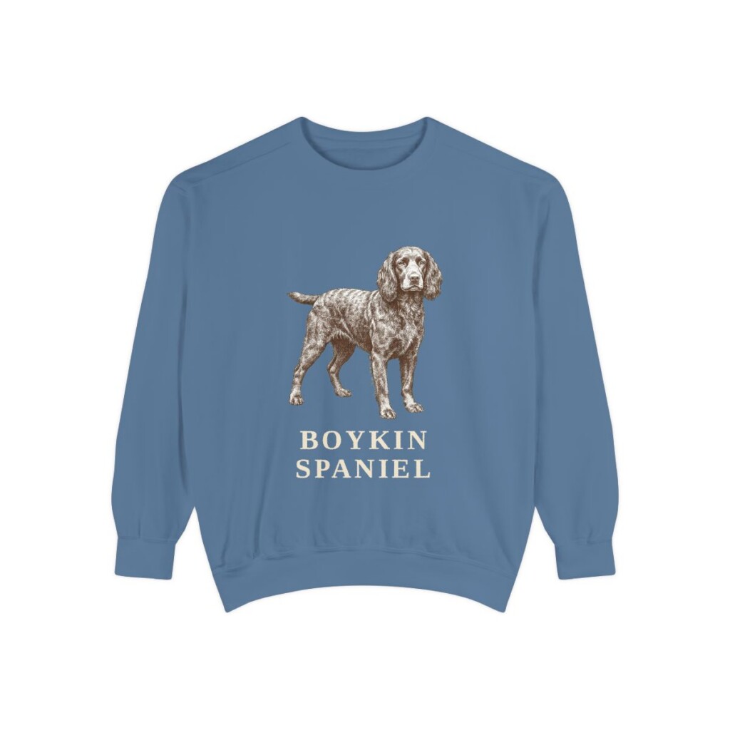 Boykin Spaniel Sweatshirt, Blue Jean, front view