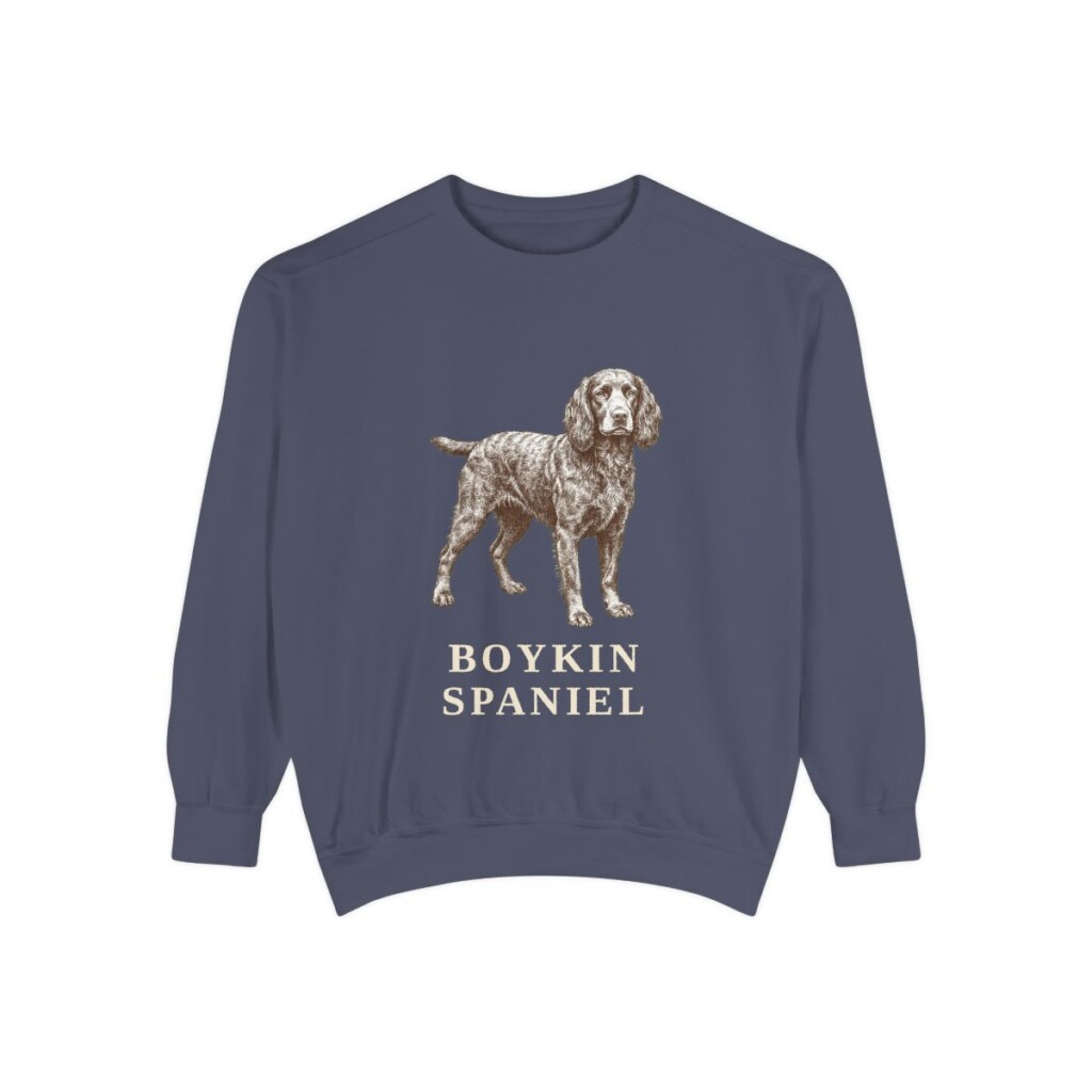 Boykin Spaniel Sweatshirt, Denim, front view