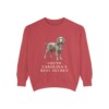 Boykin Spaniel Humor Sweatshirt, Crimson, front view