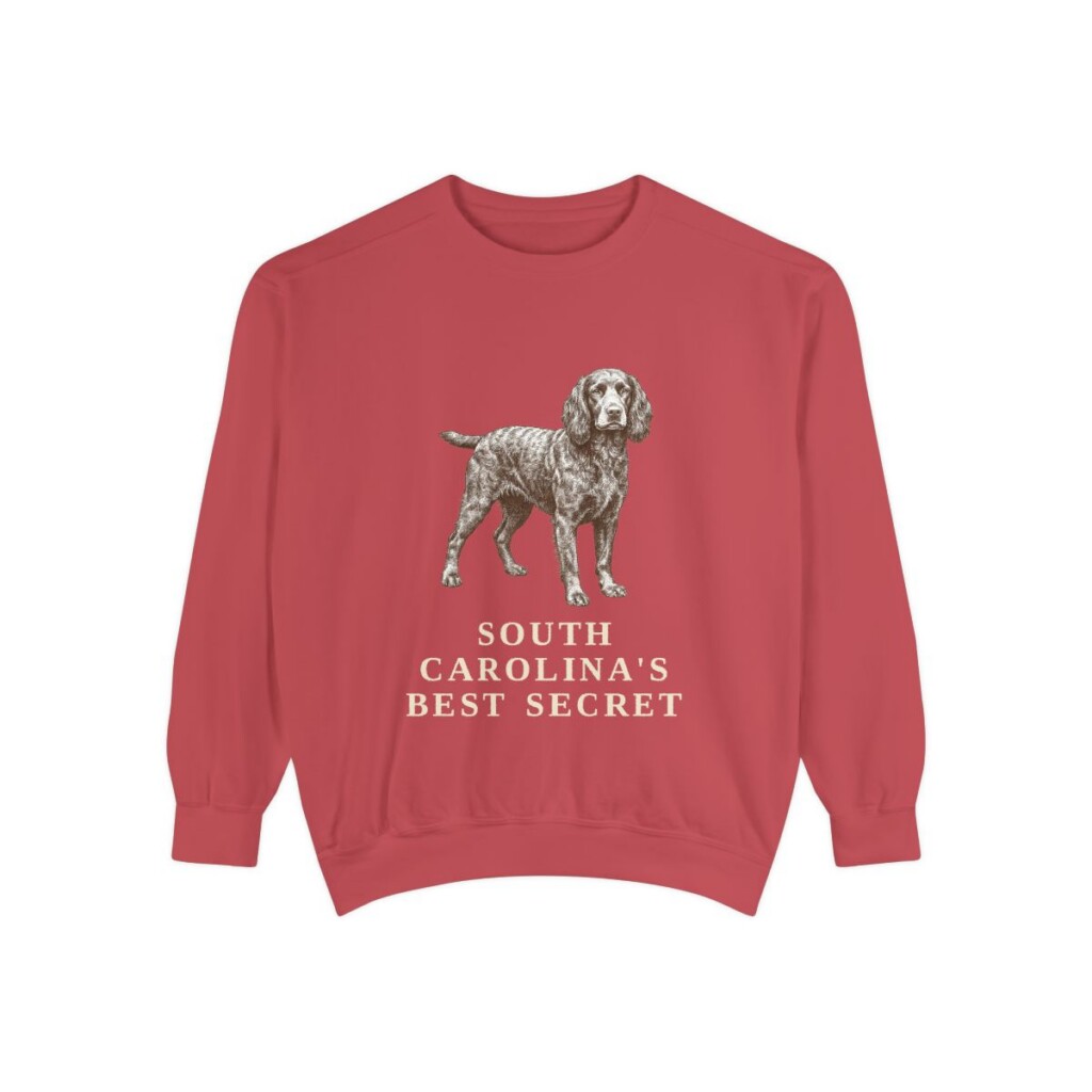 Boykin Spaniel Humor Sweatshirt, Crimson, front view