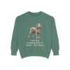 Boykin Spaniel Humor Sweatshirt, Light Green, front view