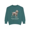 boykin-spaniel-sweatshirt-latin-blue-spruce Boykin Spaniel Latin Sweatshirt, Blue Spruce, front view
