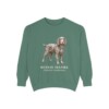 boykin-spaniel-sweatshirt-latin-light-green Boykin Spaniel Latin Sweatshirt, Light Green, front view
