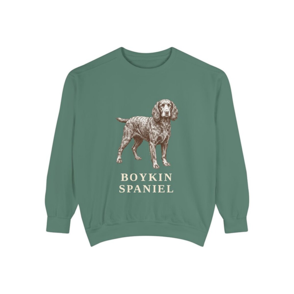 Boykin Spaniel Sweatshirt, Light Green, front view