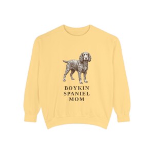 Boykin Spaniel Mom Sweatshirt, Butter, front view