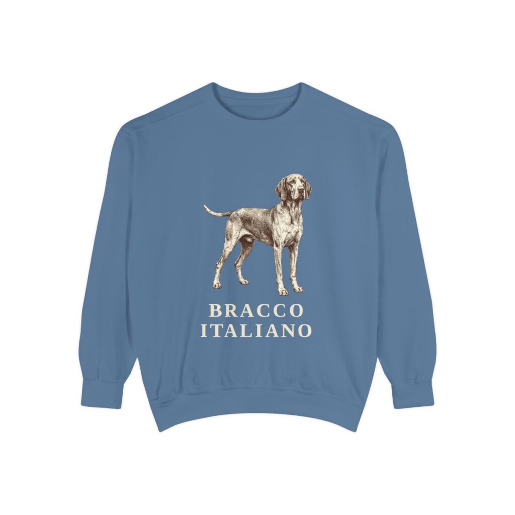 bracco-italiano-sweatshirt-blue-jean Bracco Italiano Sweatshirt, Blue Jean, front view
