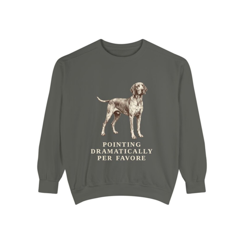 Bracco Italiano Humor Sweatshirt, Pepper, front view
