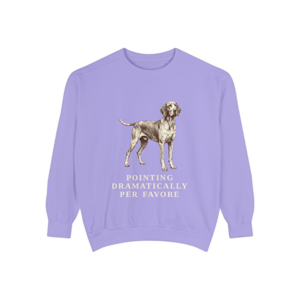 Bracco Italiano Humor Sweatshirt, Violet, front view