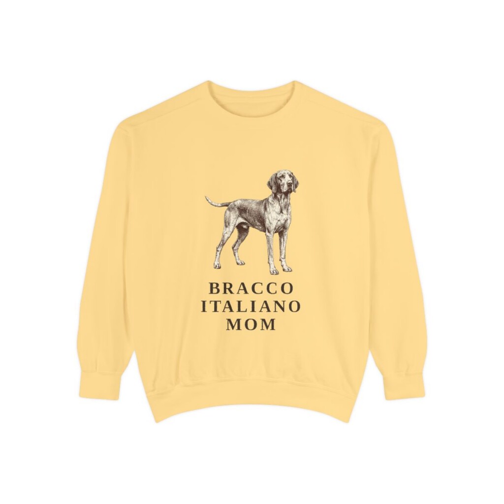 Bracco Italiano Mom Sweatshirt, Butter, front view