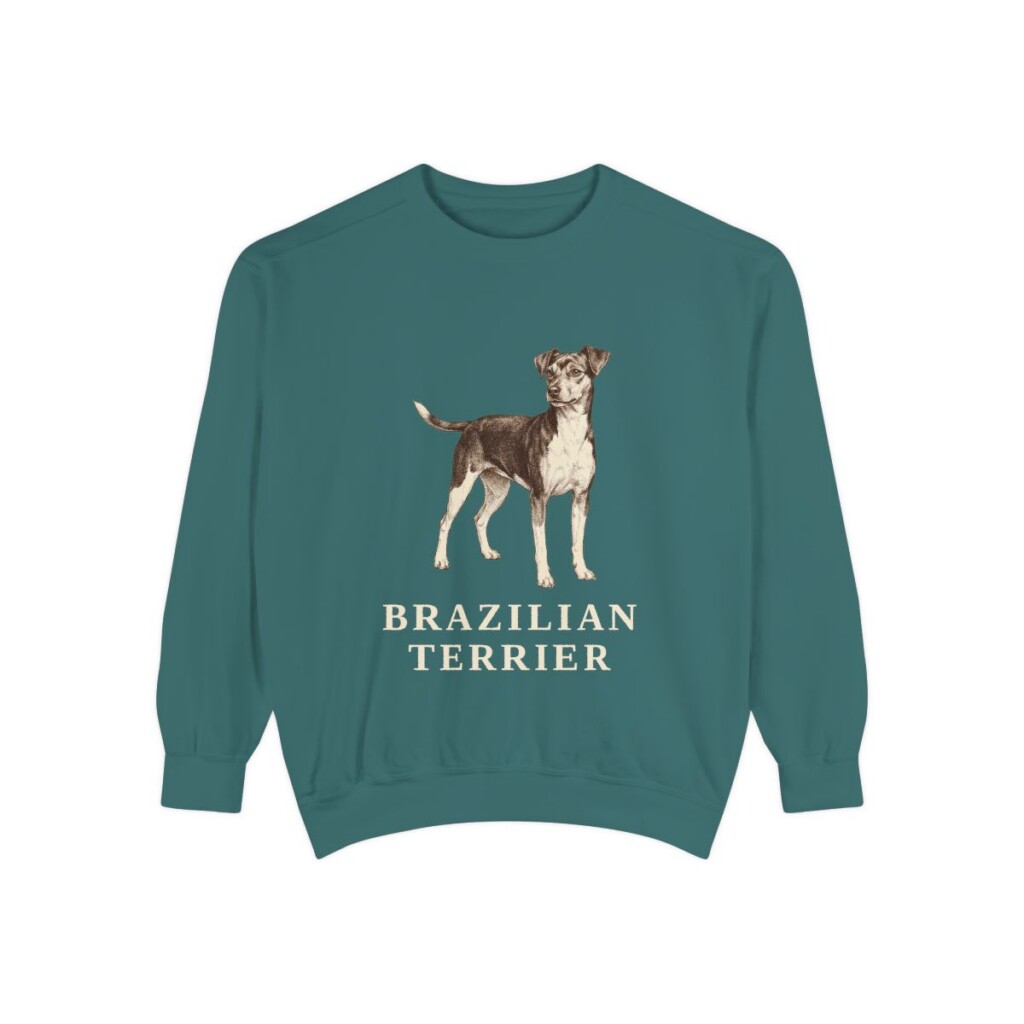 Brazilian Terrier Sweatshirt, Blue Spruce, front view
